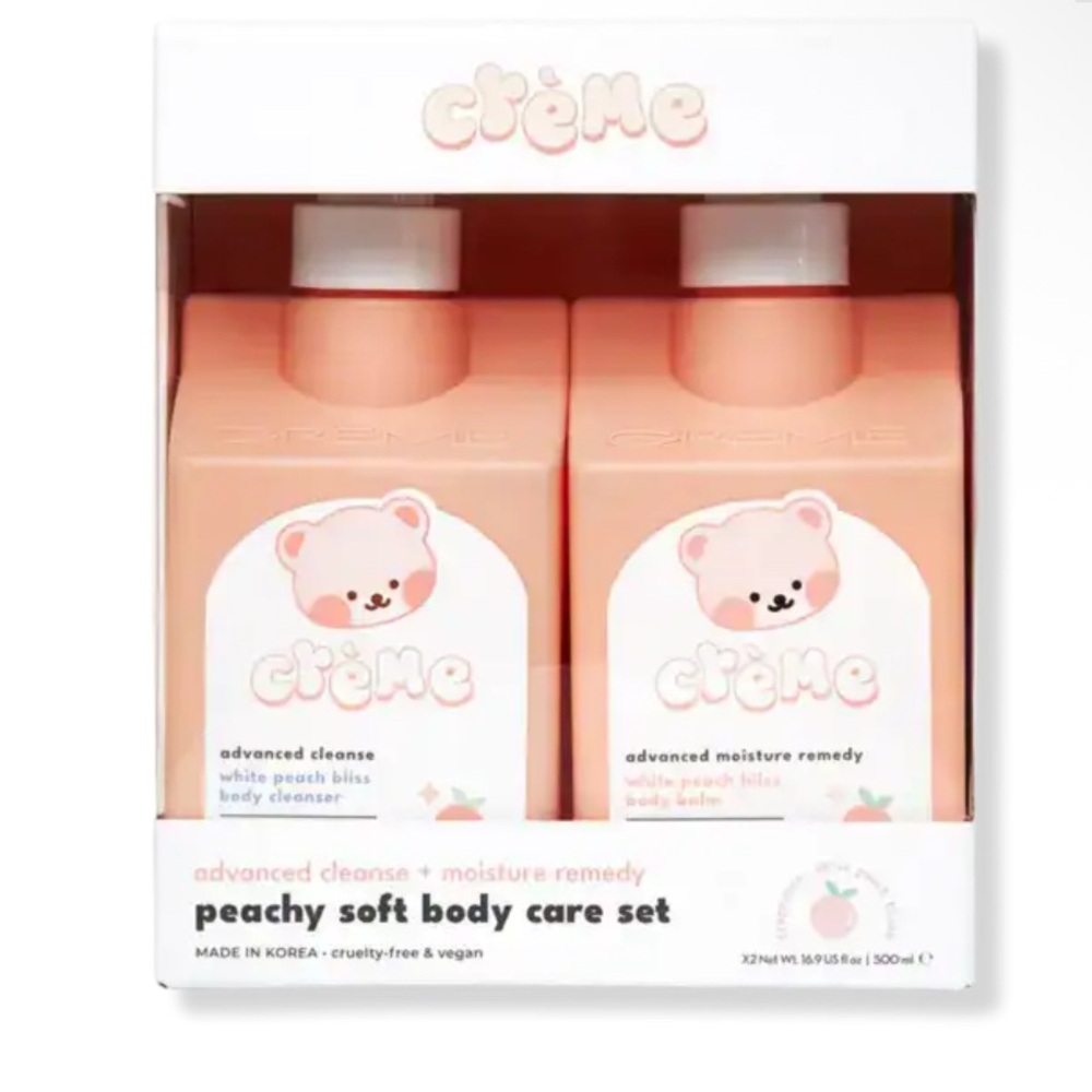 crème Peachy Soft Body Cleanser & Body Balm Care Set